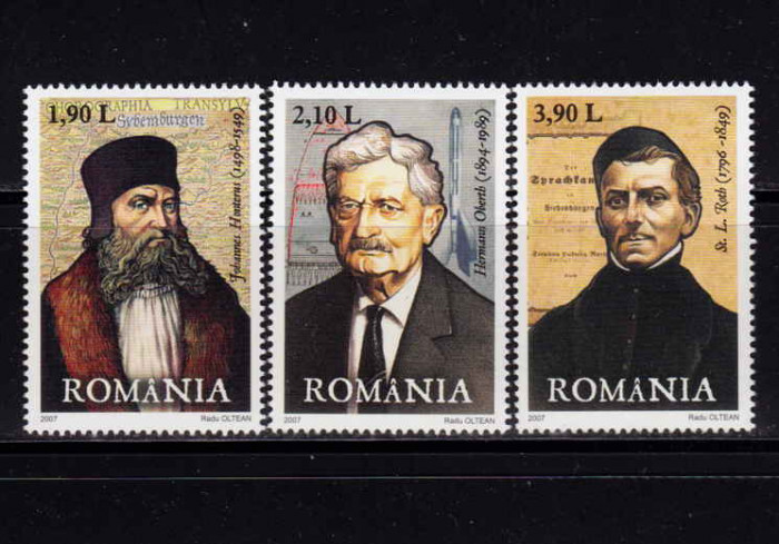 RO 2007, LP 1779 &quot;Personalitati germane in Romania&quot; , serie , MNH