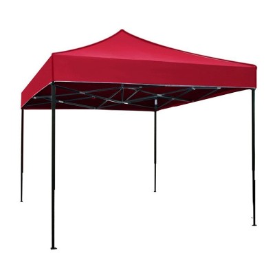 Pavilion extensibil gradina, 3 x 3 m, patrat, cadru metalic, sistem tip ancora, Rosu foto