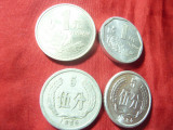 Lot 10 monede China 1956-1993 , 9 aluminiu +1 Ni , 7 cal.NC si 3cal. F.Buna, Asia