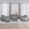 vidaXL Set de canapele cu perne, 4 piese, gri deschis, textil 3201544