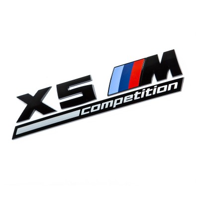 Emblema X5M Competition spate portbagaj BMW, Negru matt foto