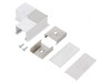 Conector 90&deg; Alb Aluminiu Policabonat LINEA-IN20