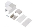 Conector 90&deg; Alb Aluminiu Policabonat LINEA-IN20