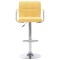 Scaun de bar, galben, material textil - 2