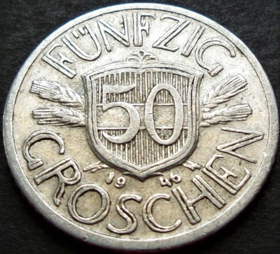 Moneda istorica 50 GROSCHEN - AUSTRIA, anul 1946 * cod 2947 foto