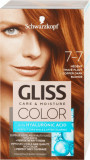 Schwarzkopf Gliss Color Vopsea de păr permanentă 7-7 Blond &Icirc;nchis Roșcat, 1 buc