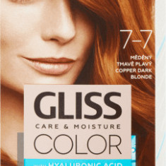 Schwarzkopf Gliss Color Vopsea de păr permanentă 7-7 Blond Închis Roșcat, 1 buc