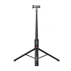 Selfie Stick Telescopic Profesional cu Trepied - Monopied, EMESZON&reg; C10, Lungime 36.5 - 183 cm, Telecomanda Bluetooth, Negru
