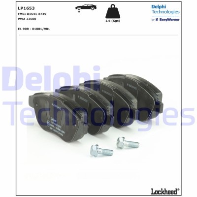 DELPHI LP1653 set placute frana,frana disc foto