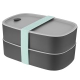 Cumpara ieftin Cutie bento dubla BergHOFF, 1.6L, Plastic, Gri HighLine Cooking