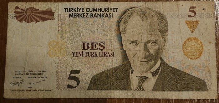 5 lire noi 2005, Turcia