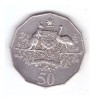 Moneda Australia 50 cents/centi 2001, 100 ani de la infiintarea Federatiei, Australia si Oceania, Cupru-Nichel
