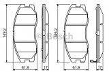 Set placute frana,frana disc CHEVROLET CAPTIVA (C100, C140) (2006 - 2016) BOSCH 0 986 494 250