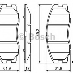 Set placute frana,frana disc CHEVROLET CAPTIVA (C100, C140) (2006 - 2016) BOSCH 0 986 494 250