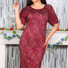 Rochie Dantela Samira Bordo - 54Marimea