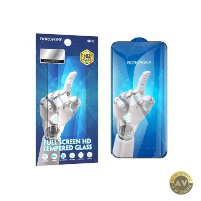 Folie de protectie Ecran Borofone BF6 Diamond Armor pentru Apple iPhone 15 Pro Max Sticla Securizata Full Glue Set 10 bucati Neagra foto
