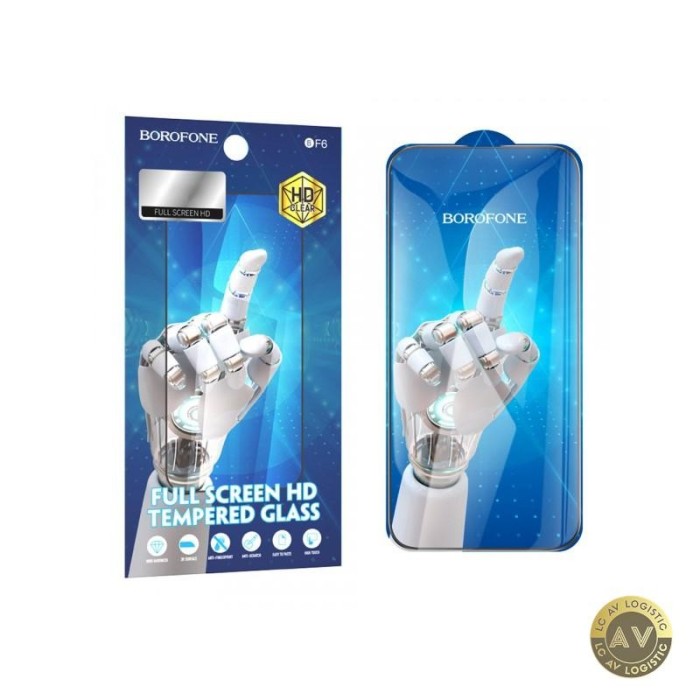 Folie de protectie Ecran Borofone BF6 Diamond Armor pentru Apple iPhone 15 Pro Max Sticla Securizata Full Glue Set 10 bucati Neagra