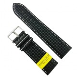 Curea de ceas Neagra din material textil si piele naturala Morellato - 18mm,