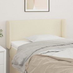 vidaXL Tăblie de pat cu aripioare crem 103x16x78/88 cm piele ecologică