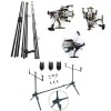 Set 3 Lansete 3, 60m, 3 Segm+3 Mulinete G65 cu Baitrunner+Rod Pod+Senzori, Cool Angel