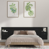 Tablie de pat cu dulapuri, negru, lemn prelucrat GartenMobel Dekor, vidaXL