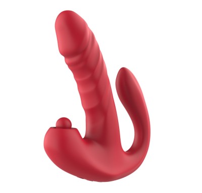 Vibrator Triple Function Rosu foto