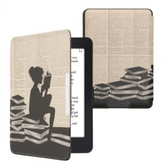 Husa kwmobile pentru Amazon Kindle Paperwhite 7, Piele ecologica, Multicolor, 25824.48