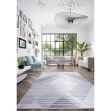 Covor Premium Belgian Model Alaska P0309-670, Marime 120 x 170 cm, Gri, Antialergic, Poliester Reciclat, Living, Dormitor, Sufragerie, Birou