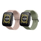 Set 2 Curele Kwmobile pentru Amazfit Bip 5/GTR 4, Verde/Roz, Silicon, KWM000024YT003C