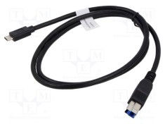 Cablu USB 3.1 DIGITUS USB B la USB C 1m negru 10Gbps