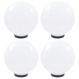 Lampi glob cu LED, 4 buc., 30 cm, PMMA, sferic