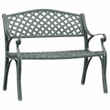 Cumpara ieftin Banca de gradina, verde, 102 cm, aluminiu turnat