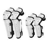 Set protecții moto genunchi și coate MOTOWOLF, ajustabile, cu prindere Velcro, eliberare rapidă, ventilate, Shell certificat CE, model 1029 Alb