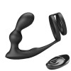 Vibrator Prostata Marshall Rings Negru, Silicon, Telecomanda Wireless, 12 Moduri Vibratie, Inel Dublu, USB