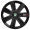 Set 4 Capace Roti GTX Negru Carbon Skoda, R15