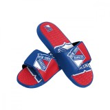 New York Rangers papuci de bărbați Colorblock Slipper - S = 39-41 EU