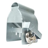 Blocaj antifurt metalic inoxidabil cu doua chei 120x180x220mm pentru cupla remorcare Breckner Germany