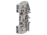 Conector de &Icirc;mbinare Șine 6mm2 cu 2 Borne Gri 8,2mm