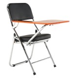 Cumpara ieftin Scaun conferinta cu masuta negru natur Teker 49x77x82 cm