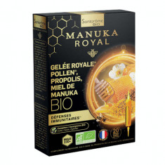 Laptisor de matca Propolis Polen Manuka Bio, 20 fiole, Santarome Bio