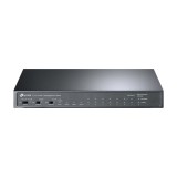 Cumpara ieftin Switch 8 x RJ45 10/100 Mbps PoE, 2 x RJ45 1G, 1 x SFP 1G, Buget PoE 124W, Unmanaged - TP-Link TL-SL1311MP