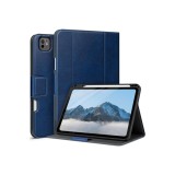 husă din piele pentru iPad Pro 11 2024 (M4) cu suport pentru stilou și buzunar, mai multe unghiuri de vizualizare, &icirc;nchidere magnetică, trezire/hibern