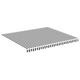 Cumpara ieftin Panza de rezerva copertina, antracit si alb, 400x350 cm, poliester