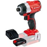 Einhell TE-CI 18 Li PXC + Starter Kit - Masina de insurubat cu impact 180 Nm + Set 1 acumulator si incarcator Li-Ion 18 V 2.5 Ah
