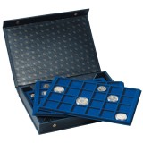 Cutie Monede Leuchtturm cu 4 Tavite, Piele Eco, 24-40 Monede (max 45mm)