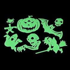 Sticker fosforescent Glow Monster, 8 figurine, ABS