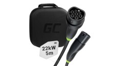 Cablu de incarcare Green Cell Snap Type 2 EV 22 kW 5 m pentru Tesla Model 3 S X Y, VW ID.3, ID.4, ID.5, Kia EV6, Audi E-Tron, Fiat 500e foto