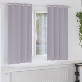 vidaXL Perdele cu perdele 2 pcs Gri metalic Poliester