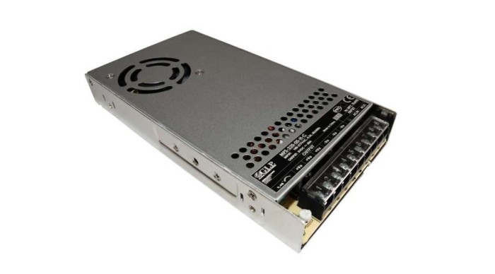 GLP MFS-320-05-HC, GLP: Sursă de alimentare capsulată 5V/60A/300W, PFC, Uin = 85-305VAC / 120-430VDC, Capac pentru bloc terminal