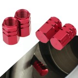 Set capacele auto pentru ventil hexagon rosu 4 buc, Amio